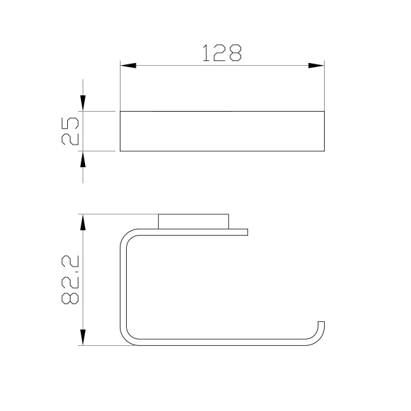 Держатель для туалетной бумаги без крышки WONZON & WOGHAND LOTTE, хром WW-8316