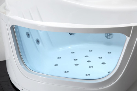 Акриловая ванна (165х165) Gemy G9247 K с гидромассажем, универсальная