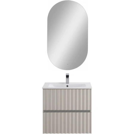 База под раковину Art&Max Еlegant AM-ELEGANT-600-2C-SO-GCM-LED Светло-серый матовый