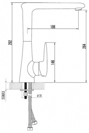 Смеситель для кухонной мойки Lemark Status (LM4405C)