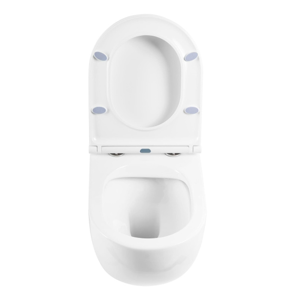 Унитаз подвесной безободковый BelBagno ONDA BB066CHR/BB870SC с сиденьем микролифт