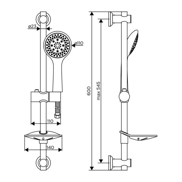 Душевой гарнитур Dorff Norma D0101000 Душевой гарнитур Dorff Norma D0101000