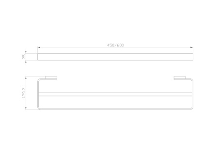 Полотенцедержатель двойной WONZON & WOGHAND LOTTE, брашированное золото WW-8311A-BG