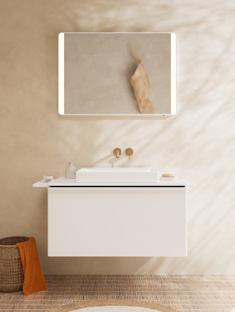 Смеситель для раковины встраиваемый Hansgrohe Tecturis S 73351140 шлифованная бронза