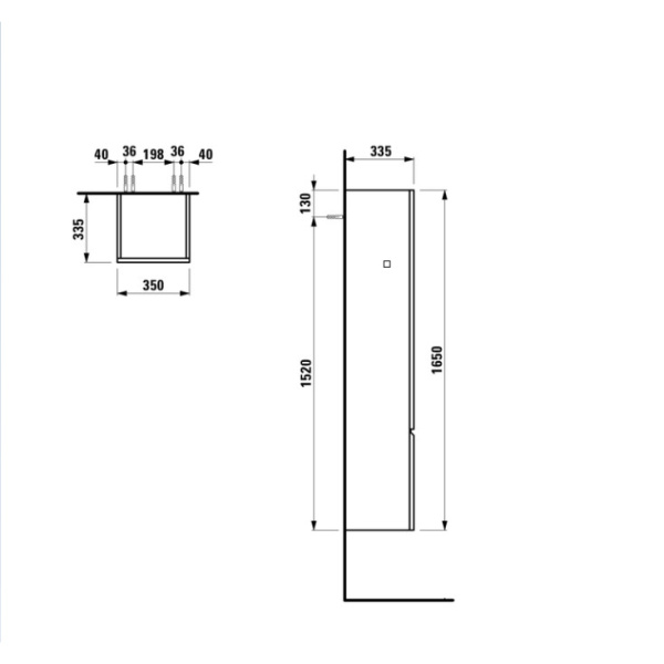 Пенал Laufen Pro 4.8312.2.095.463.1