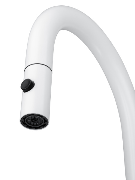 Смеситель для кухни с выдвижным изливом WONZON & WOGHAND, белый матовый WW-A21252-MW