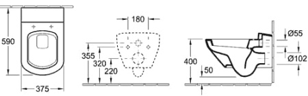 Унитаз подвесной Villeroy & Boch Sentique 56221001