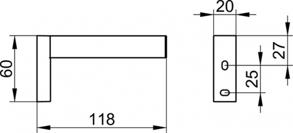 Держатель для запасного рулона Keuco Edition 90 Square 19163010000