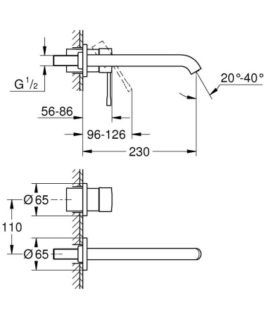 Смеситель для раковины Grohe Essence 29193KF1 (черный матовый)