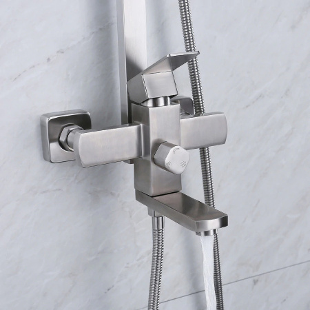 Душевая система с изливом Melana Cubo 610207