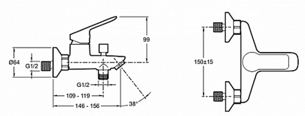 Комплект смесителей Jacob Delafon Lucien E20850RU-CP