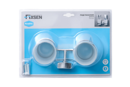 Стакан для зубных щеток FIXSEN Kvadro двойной FX-61307