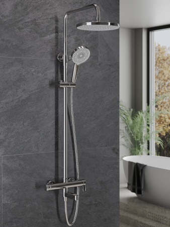 Душевая система с однорычажным смесителем AGGER Sweet A2793300 хром глянцевый