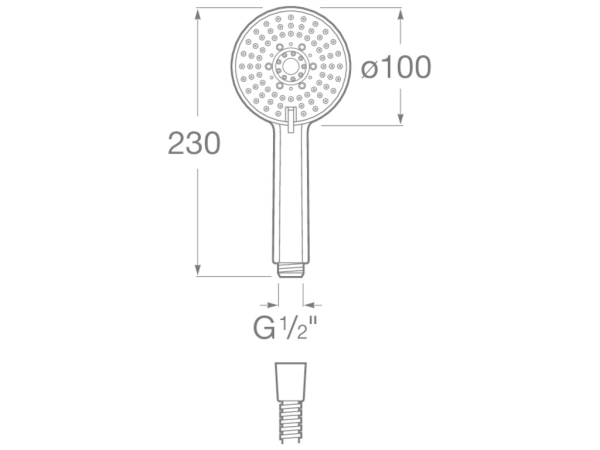 Ручной душ Roca Stella 100/3F 5B1B03C07