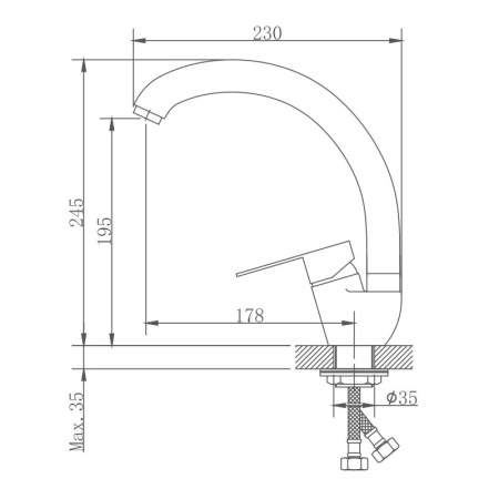 Смеситель для кухни Haiba HB41801-2