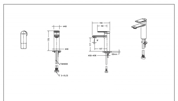 Смеситель для раковины Bravat Eddie F1369402CP-RUS