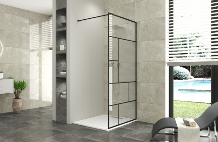 Душевая перегородка Bravat Blackline BG090.6414B