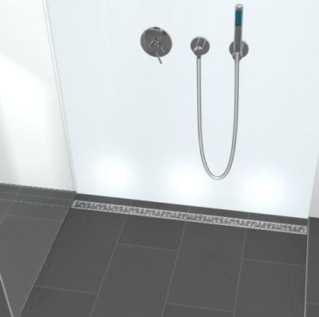 Накладная панель 80 см Tece ТЕСЕdrainline basic 600810 хром