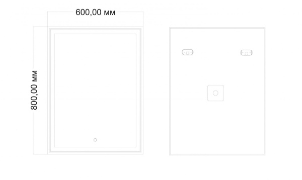 Зеркало с подсветкой Art&Max ZOE AM-Zoe-600-800-DS-F
