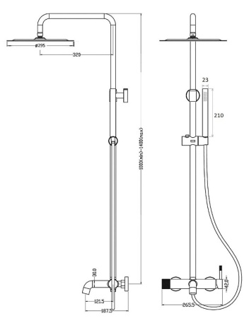 Душевая система Boheme Uno 468-BCR