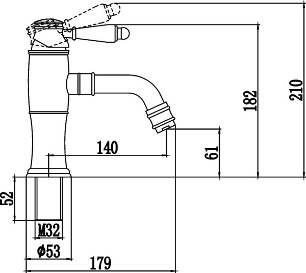 Смеситель для раковины Savol S-006611H