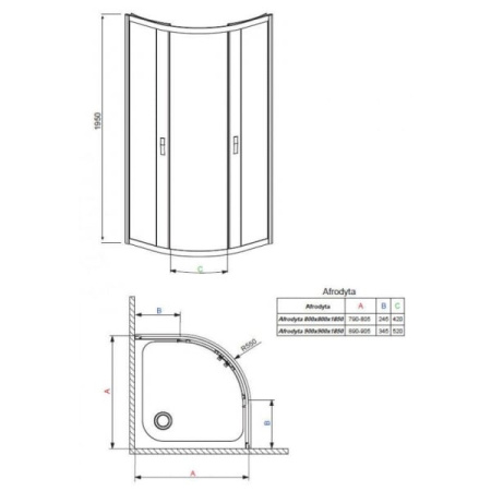 Душевой уголок Radaway Diana 30302-01-05NA