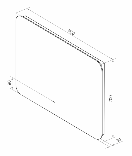 Зеркало (80х70) Misty Адхил АДХ-02-80/70-14