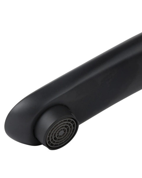 Смеситель на борт ванны однорычажный с душевым набором Orange M60-333b черный