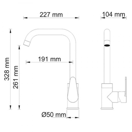 Смеситель для кухни  WasserKRAFT Alz 28807