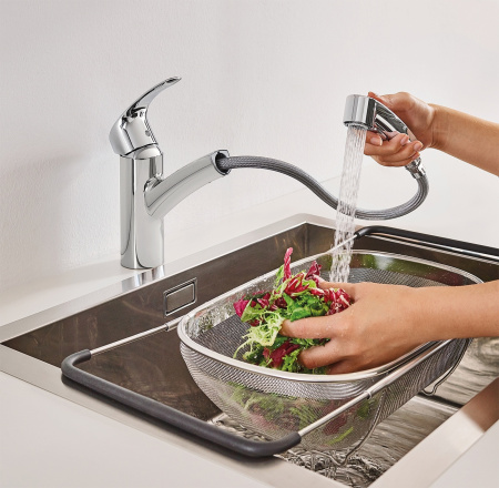 Смеситель для кухни с выдвижным изливом Grohe Eurosmart 30305 001 (30305001) хром