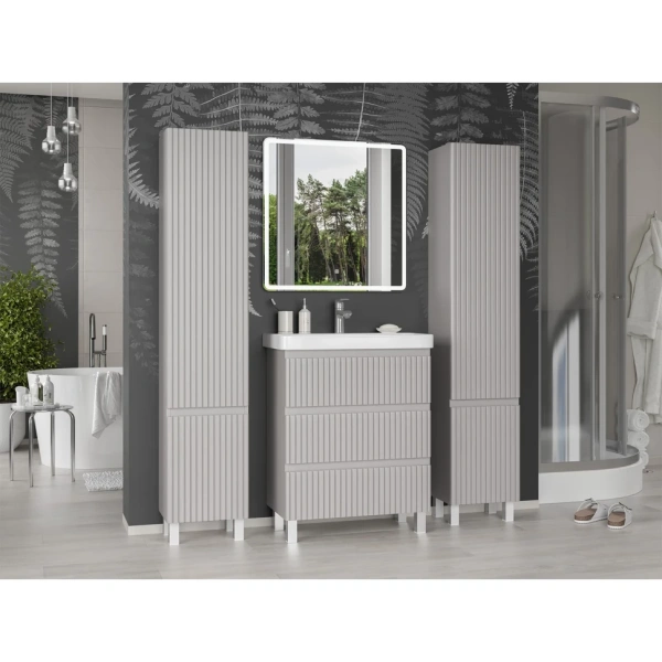 Тумба с раковиной 70 Brevita Victory УТ000023621 серый шелк