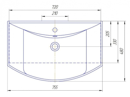Раковина Kirovit Стиль 750