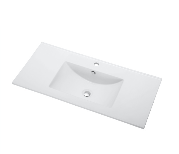 Раковина встраиваемая сверху (101,5х46,5) Orange  B03-1000W белый глянец