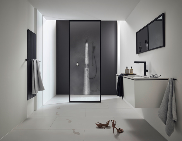 Держатель банных полотенец Hansgrohe AddStoris 41747670 черный матовый