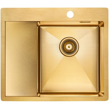 Кухонная мойка Paulmark Alster PM825951-BGR  брашированное золото правая