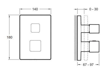 Смеситель для душа Jacob Delafon Square E75387-CP