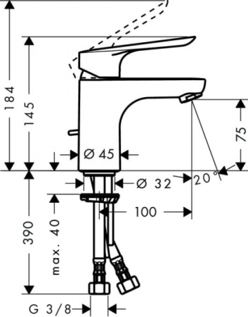 Смеситель для раковины Hansgrohe Logis-Е 71164000