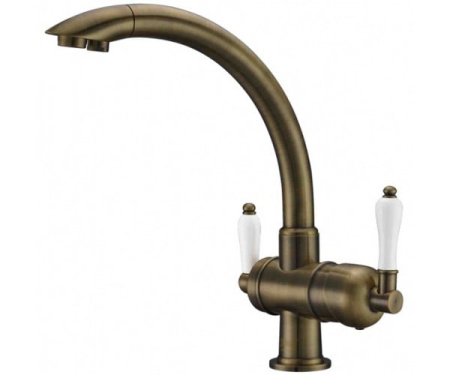 Смеситель для кухни с подключением к фильтру Zorg ZR 327 YF ANTIQUE