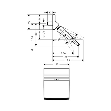 Верхний душ Hansgrohe Raindance Rainfall 26442000 хром