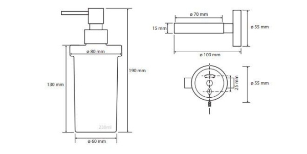Настенный дозатор для жидкого мыла Bemeta NEO 104109016