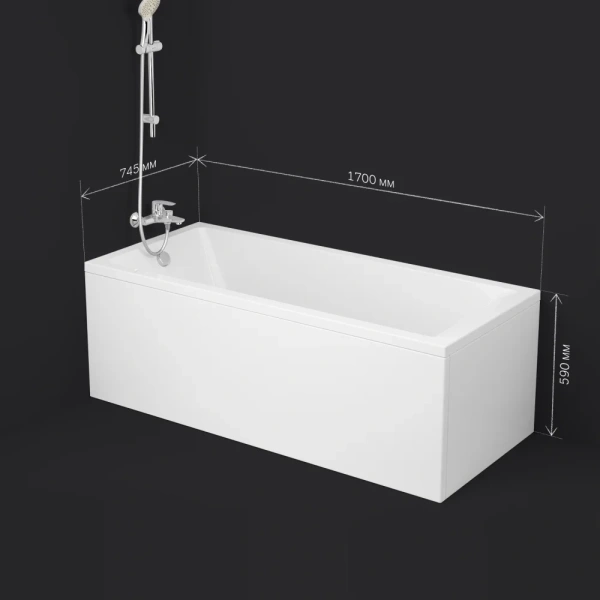 Акриловая ванна (170х75) Am.Pm Gem W93A-170-075W-A белый