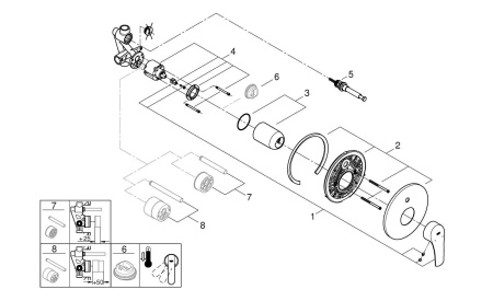 Смеситель однорычажный для ванны Grohe Eurosmart 33305 003 (33305003) хром