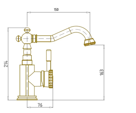 Смеситель для раковины  Bronze de Luxe Windsor 21788