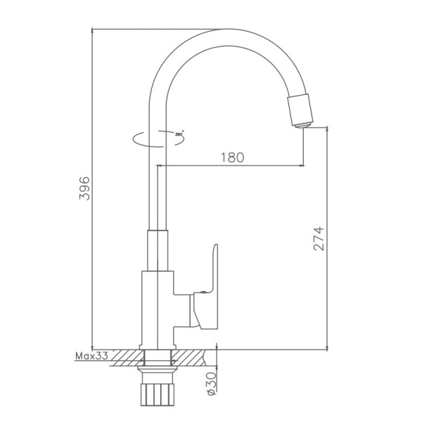 Смеситель для кухни Haiba HB70113-8 Смеситель для кухни Haiba HB70113-8
