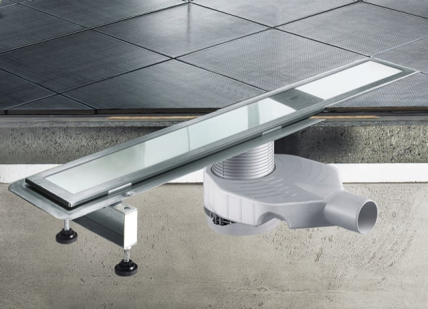 Душевой лоток с сифоном и ножками Viega Advantix Basic 1000 мм 655112 Душевой лоток с сифоном и ножками Viega Advantix Basic 1000 мм 655112