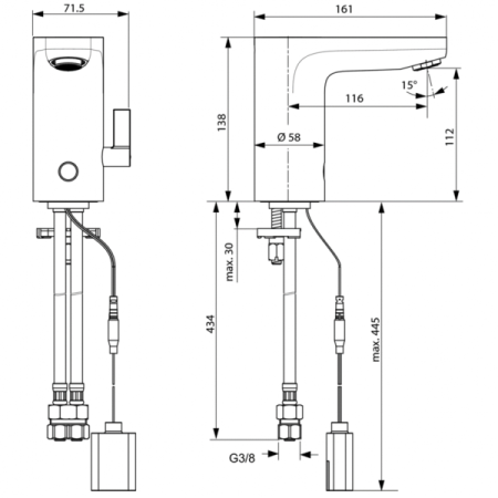 Смеситель для раковины Ideal Standard CERAPLUS A6145AA, хром