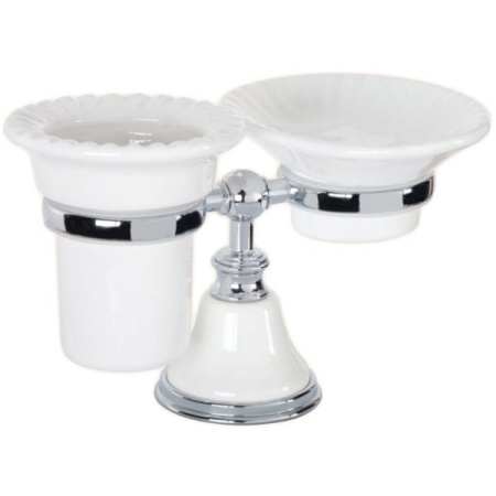 Мыльница и стакан для щеток Tiffany World TWHA141bi/cr