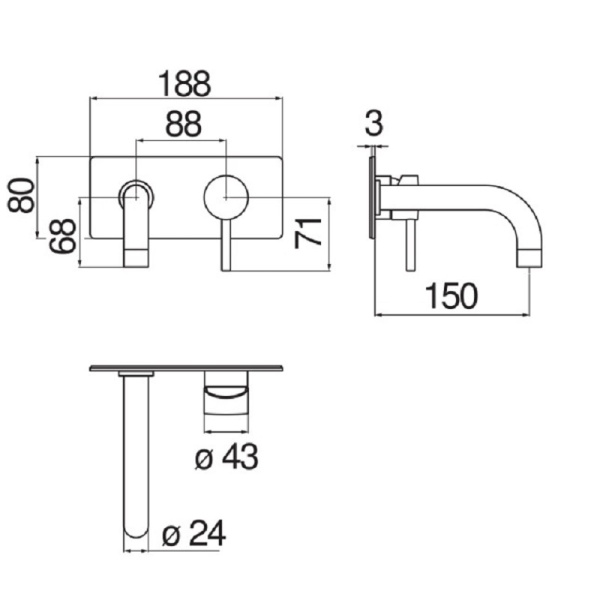 Смеситель для раковины Nobili Live LV00198CR Смеситель для раковины Nobili Live LV00198CR