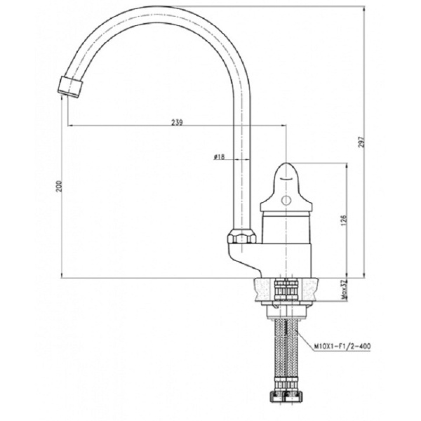 Смеситель для кухонной мойки  KAISER Athlete (19044-1SBG/19044-8)