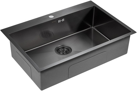 Кухонная мойка Paulmark  Vast PM217551-GM вороненая сталь